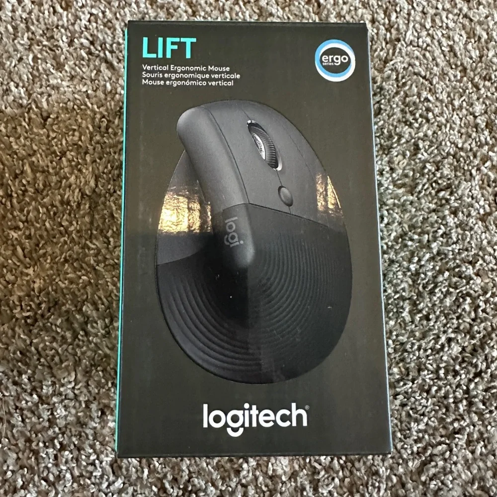 LIFT Vertical Ergonomic Mouse Logitech black certified wireless
